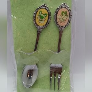 Desert/tea Spoon & Fork Set Sprigatito Pokémon